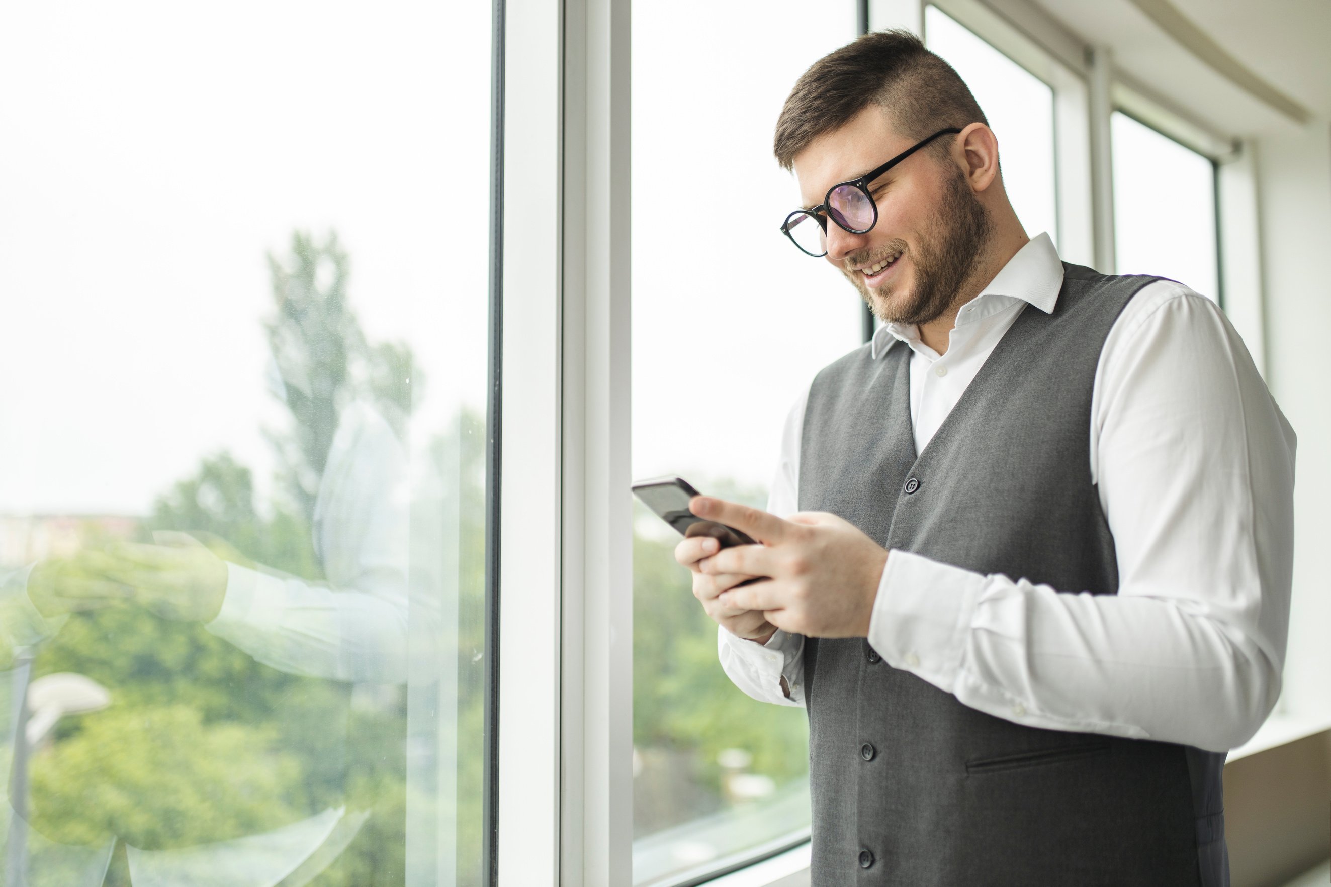 Man using phone